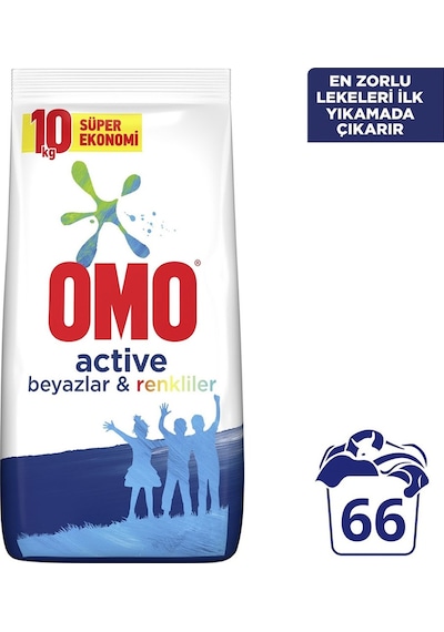 Omo Active Beyazlar Ve Renkliler 10 Kg