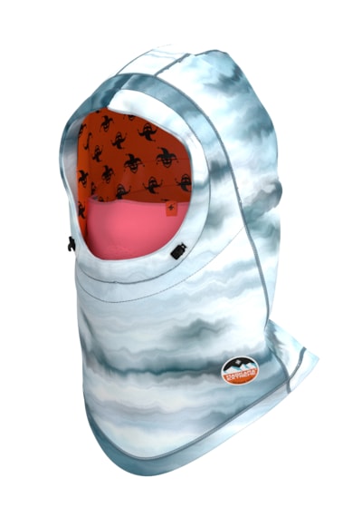 Arctic Balaklava Baskılı Su Geçirmez Çift Kat Softshell Snowboard Kayak Motosiklet Bisiklet Maskesi Açık Mavi