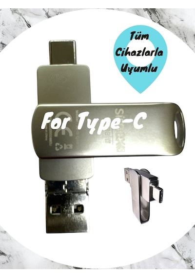 Samsung Uyumlu Type C Flash Bellek 128 Gb Otg Usb Disk Pc