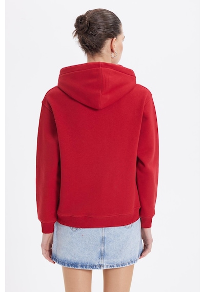 Tudors Kadın Relax Fit Rahat Kesim Pamuklu Kapüşonlu Kanguru Cepli Kırmızı Sweatshirt-39934 Kırmızı Tudors Kadın Relax Fit Rahat Kesim Pamuklu Kapüşonlu Kanguru Cepli Kırmızı Sweatshirt-39934 Kırmızı