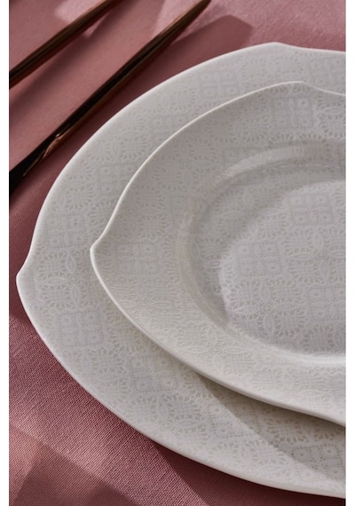 Karaca  Square Bone Fancy 53 Parça 12 Kişilik Yemek Takımı