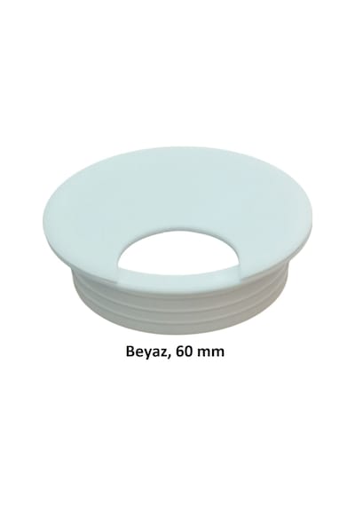 Masa Üstü Kablo Kanalı Deliği Kapağı Beyaz Masa Kapağı 6 Cm 5 Adet