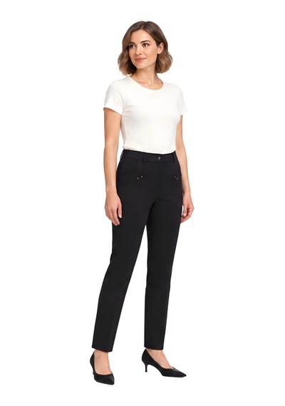 Lili Woman Kadın Kemer Detaylı Dar Paça Kumaş Pantolon Siyah Lw.gk-pnt004sy