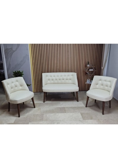 Azra Mobilya Deri Çay Seti Koltuk Takımı - Bekleme Salonu - Cafe Mobilya - Ofis Mobilya - Balkon Mobilya Krem Azra Mobilya Deri Çay Seti Koltuk Takımı - Bekleme Salonu - Cafe Mobilya - Ofis Mobilya - Balkon Mobilya Krem