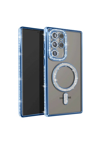 Samsung Galaxy Uyumlu , S23 Ultra Joke Simli Magneticsafe Kılıf - Mavi