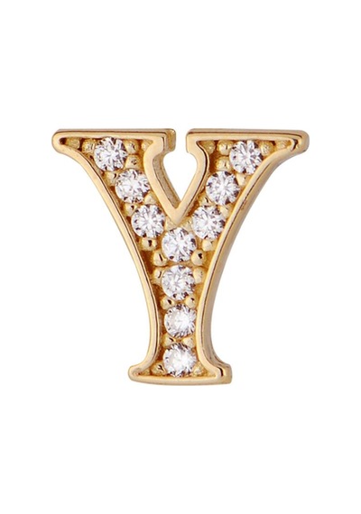 Goldkupe 14 Ayar Altın Taşlı Y Harf Küpe 0,52 Gr-6310