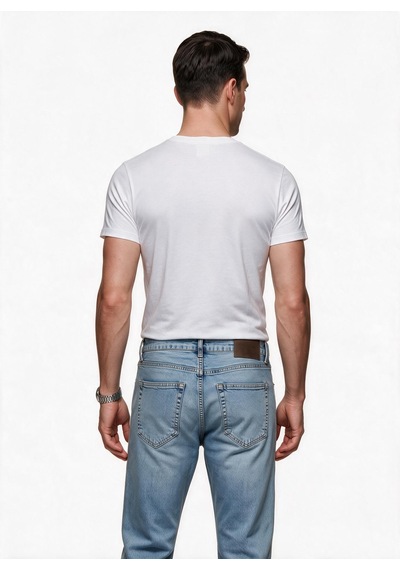 Jsco Erkek Normal Kesim Jean Pantolon Beş Cepli Düğme Fermuar Kapatmalı Js2203-c100 Mavi