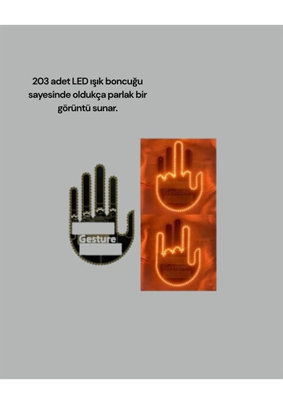 Aracınız İçin Eğlenceli Ve Güvenli İletişim: Led Jest Lambası, Uzaktan Kumandalı, Kolay Montaj Çok Renkli 61565375