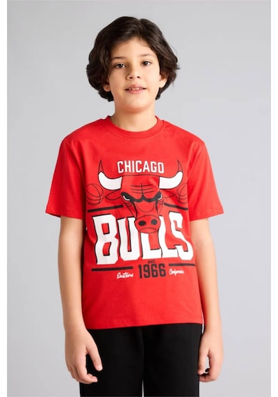 Defacto Nba Chıcago Bulls Tişört Erkek Çocuk G7615a826smrd135 Kırmızı-rd135