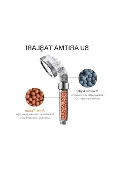 Su Ve Enerji Tasarruflu Duş Başlığı - 21 Cm Açık Bej
