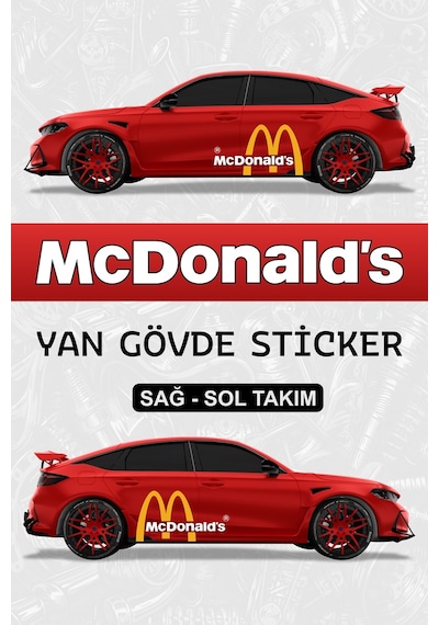 Mcdonalds Yan Gövde Sticker Çift - 864812107