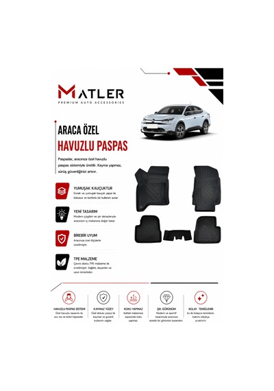 Citroen C4x Hybrid 2025 Model 4d Ekstra Havuzlu Paspas