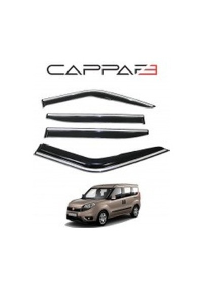 Fiat Doblo 2015-2022 Yıl Aralığı Uyumlu Cam Rüzgarlığı Kromlu 4 Parça