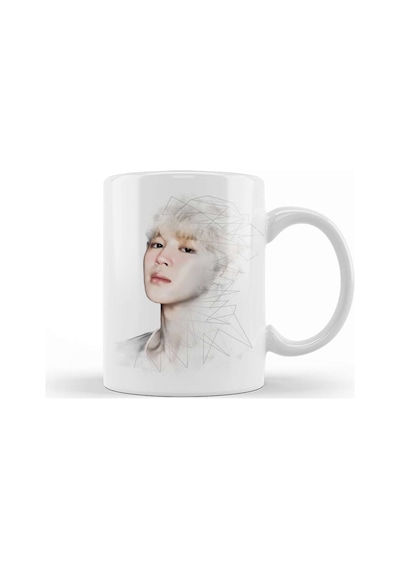 Bts Chim Drawing Effect Army Kpop Kupa Bardak Porselen Karışık