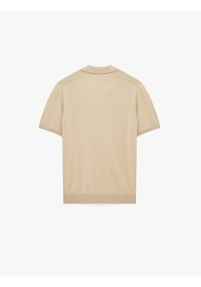 Koton Regular Fit Viskon Kısa Kollu Polo Yaka Triko Tişört Bej 6sam70054ht Ekru