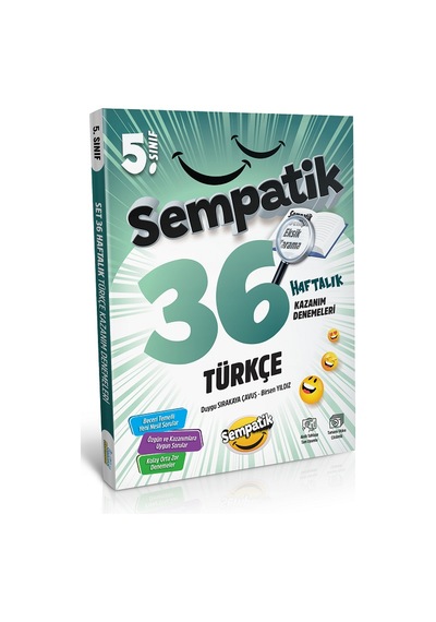 5.sınıf Sempatik Türkçe Soru Bankası +36 Haftalık Kazanım Denemeleri Hediyeli