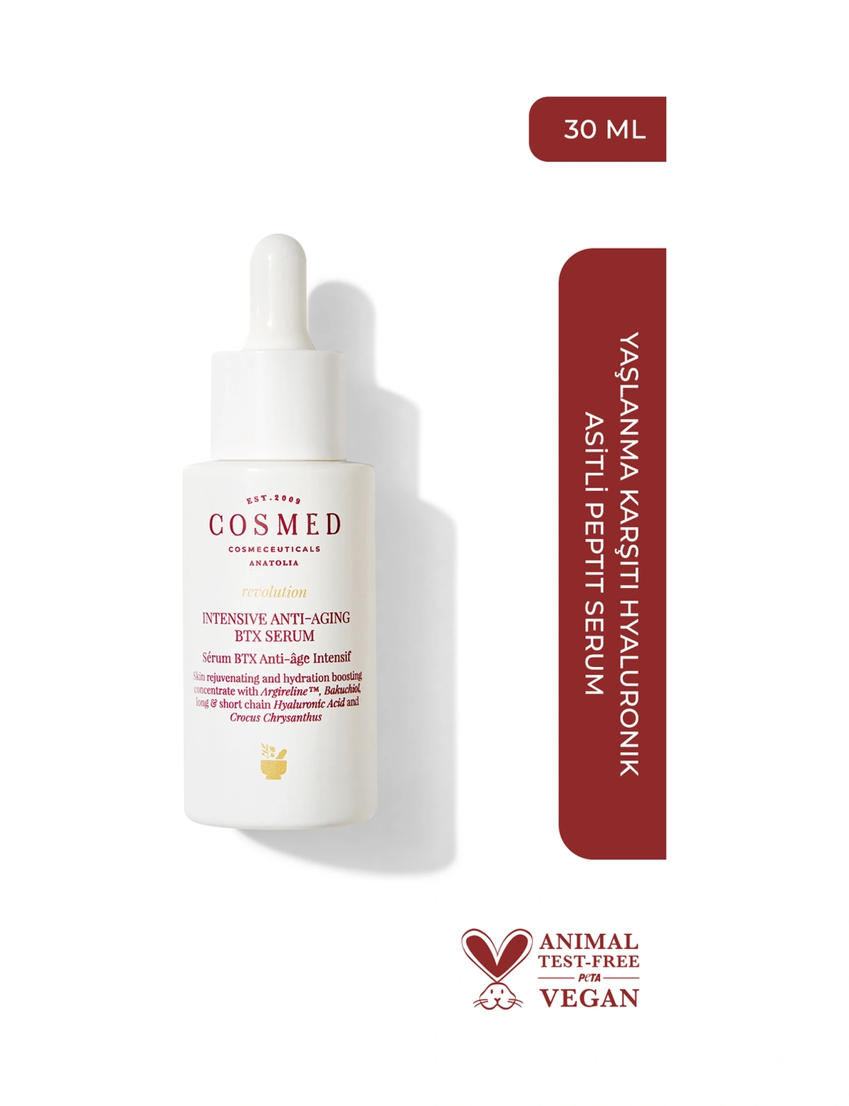 Cosmed Olgun Ciltler İçin ve Yüz Bakım Serumu - Intensive  BTX Serum - 30 ml