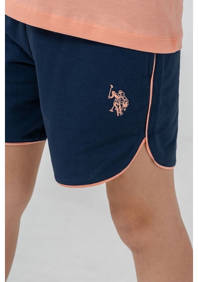 U.s. Polo Assn. Kız Çocuk Turuncu Şort Takım Turuncu