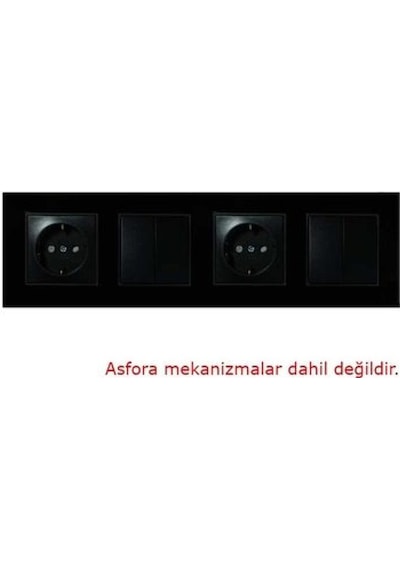 Asfir Schneider Asfora Serisi Pleksiglas Parlak Siyah Dörtlü Çerçeve Apg204-71 Modeli