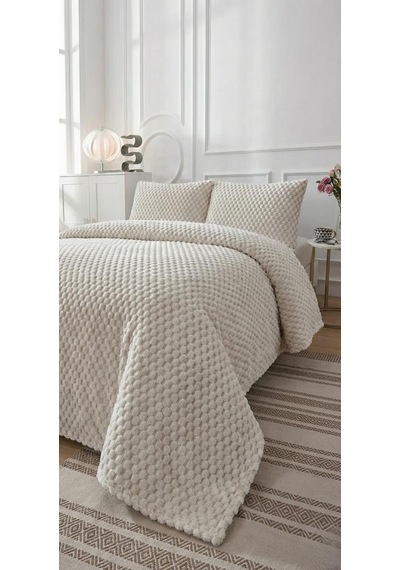 Soft Arya Çift Kişilik Yatak Örtüsü 260x240 Krem