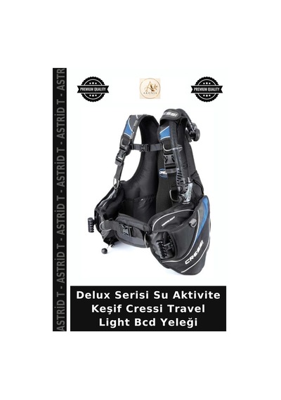 Delux Serisi Su Aktivite Keşif Cressi Travel Light Bcd Yeleği Blue