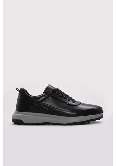 Fast Step Hakiki Deri Erkek Casual Ayakkabı 943ma171-1 Siyah