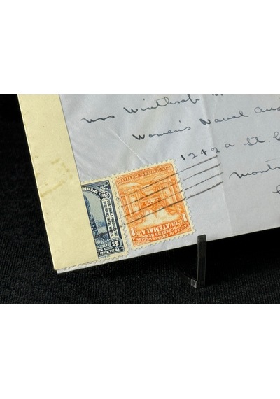 Guatemala 1943 Postadan Geçmiş 1,3 Centavos Ve 5,15 Centavos Correo Aereo Pullu Zarf