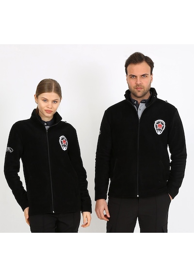 Özel Güvenlik Nakışlı Polar Mont Unisex Kalıptır Siyah