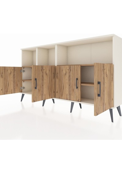 Arges Konsol 6 Raflı 4 Kapaklı 176x30x99 Aytaşı-çam Atlas Çam - Aytası Arges Konsol 6 Raflı 4 Kapaklı 176x30x99 Aytaşı-çam Atlas Çam - Aytası