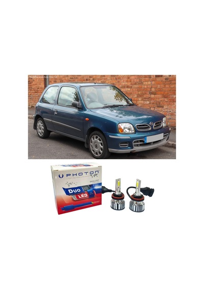 Nissan Micra K11 Led Xenon Uzun + Kısa Far Ampulü H4 Duo Yeni Seri Beyaz 1992-2002