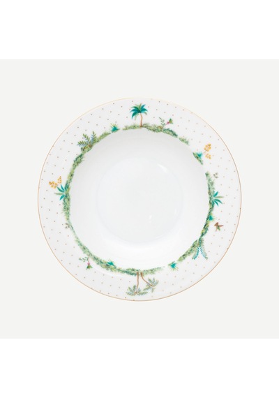 Beyaz Porselen Çukur Tabak 21,5 Cm