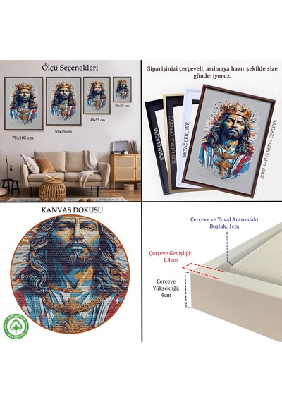 Miyrem^ Canvas Serie Hz İsa Tablosu - Jesus-7927