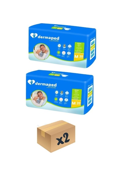 Dermaped Yetişkin Süper Emici Bel Bantlı Hasta Bezi M 2 x 30'lu