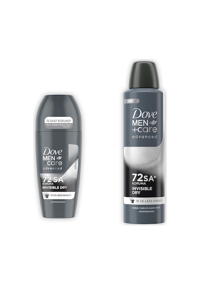 Dove Men +care Advanced Erkek Deodorant Invisible Dry 150 Ml + Invisible Dry Roll On 50 Ml