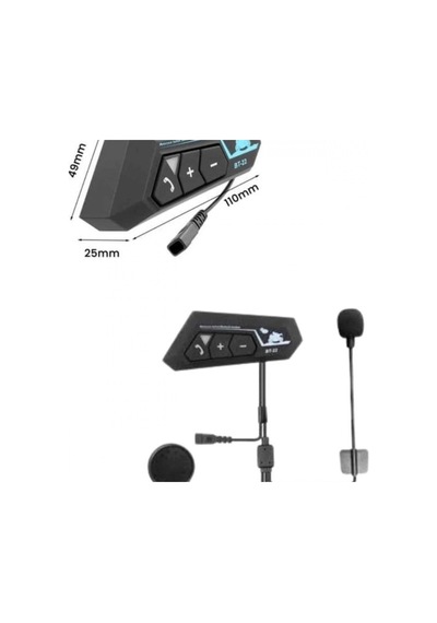 Bt22 Intercom Kask Kulaklığı 5.0 Bluetooth Motosiklet Kulaklığı