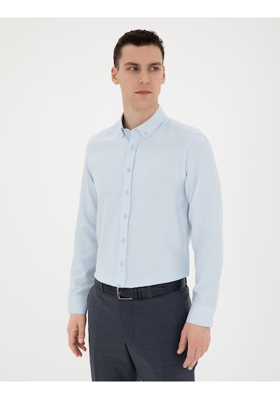 Pierre Cardin Erkek Açık Mavi Gömlek Desenli 50289396-vr003 Açık Mavi