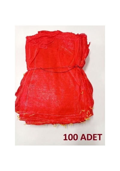 Çuval File Kırmızı 60cmx90cm 100 Lü Pidok