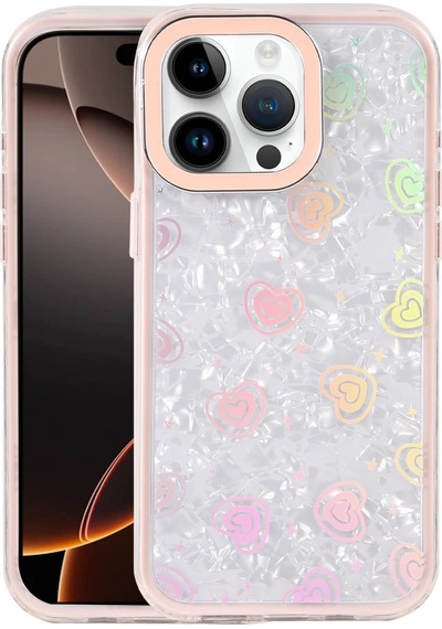 Apple Uyumlu  iPhone 14 Pro Max Lumi Desenli Kapak - Pembe
