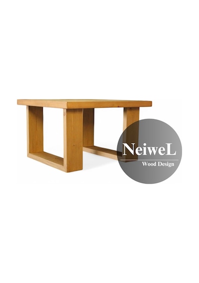 Neiwel Saes Doğal Ahşap Sehpa-60-60 Açık Ceviz