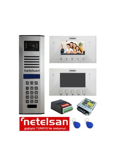 Netelsan 15 Daire Görüntülü 4.3" Inç Diafon Setı