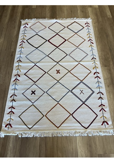 Hoom Rugs Samos Sms 21 Multy Yıkanabilir Çift Taraflı Pamuk Kilim Çok Renkli