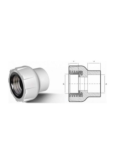Mey İthalat Ege Yıldız Pprc 40x1 1/4 Dişi Adaptör Gri Diğer