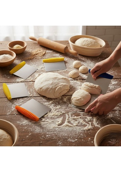 Hamur Kazıyıcı Ve Kesici Paslanmaz Çelik Spatula Pasta Ve Kek Şekillendirme Aparatı Çok Renkli