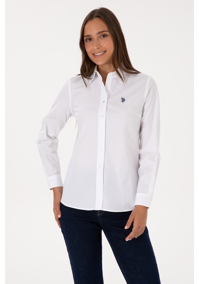 U.s. Polo Assn. Kadın Beyaz Gömlek Basic 50308023-vr013 Beyaz