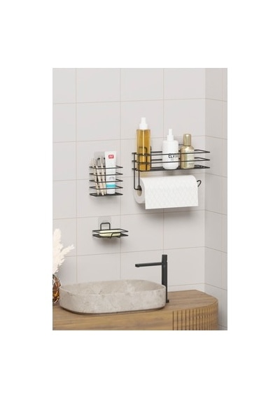 Full Banyo Seti, 7 Parça İle Şık Ve Fonksiyonel 000 Açık Krem