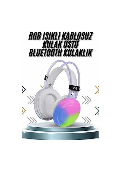 Kablosuz Bluetooth Kulaklık Rgb Işıklı Kulak Üstü 5.3 Bluetooth Bağlantılı
