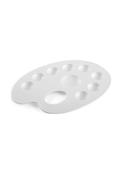 5 Adet Plastik Oval Resim Paleti Boya Paleti Oyun Ve Sanat Palet
