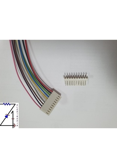 2,54Mm 10 Pin 2510 Kablolu Dişi Konnektör + 180D Erkek Pcb Tipi