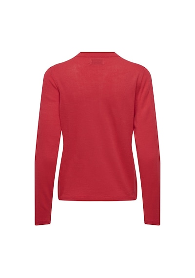 Only Bisiklet Yaka Desenli Nar Çiçeği Kadın Kazak 15303265 Nar Çiçeği