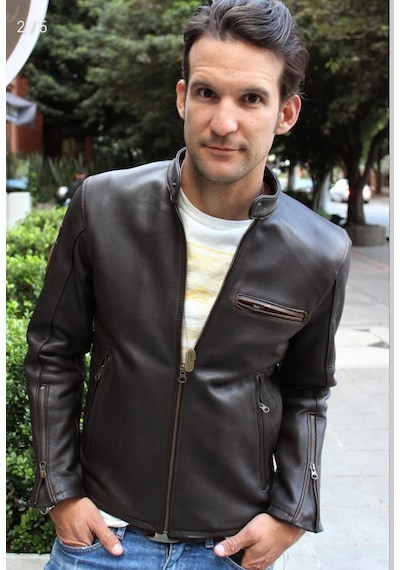 Nyc Giyim Tekstil & Deri Zik Hakiki Deri Spor Ceket Koyu Kahverengi Slimfit Kesim Koyu Kahverengi Nyc Giyim Tekstil & Deri Zik Hakiki Deri Spor Ceket Koyu Kahverengi Slimfit Kesim Koyu Kahverengi